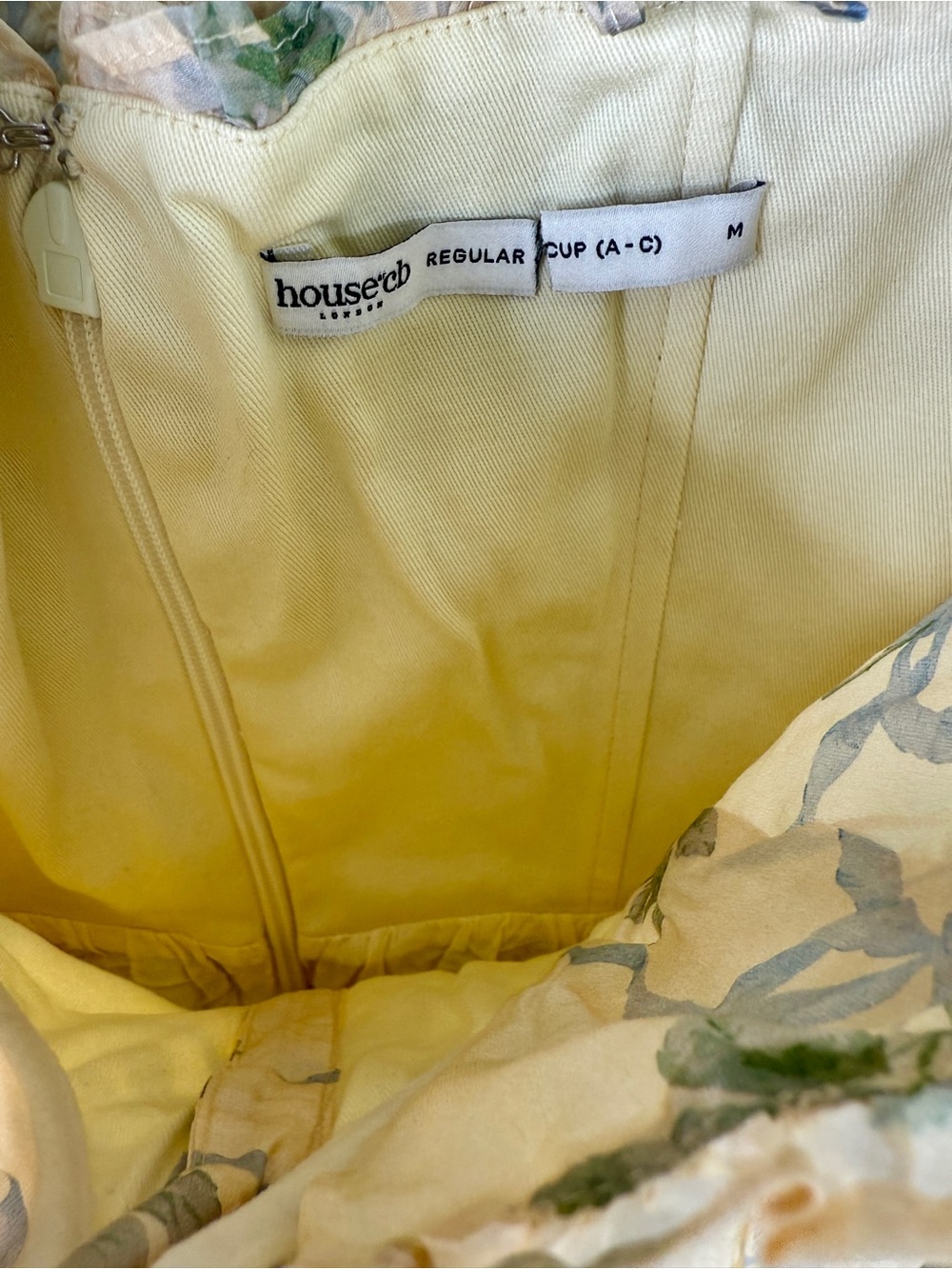 House of CB 'Penelope' lemon vintage rose chiffon midi dress NWOT - Picture 9 of 9